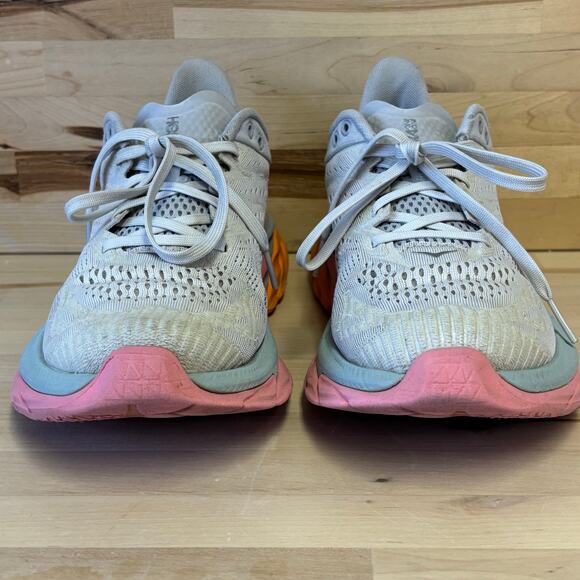 HOKA ONE ONE Clifton Edge Pink Orange Distance Running Shoes Women’s 8.5 - Picture 3 of 8